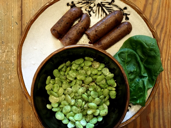 lima beans sausage