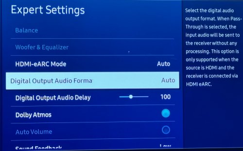 TV settings
